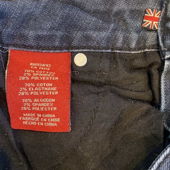 Mavi Straight-leg Stretch Dark Denim Jeans size 30 - Picture 6 of 6